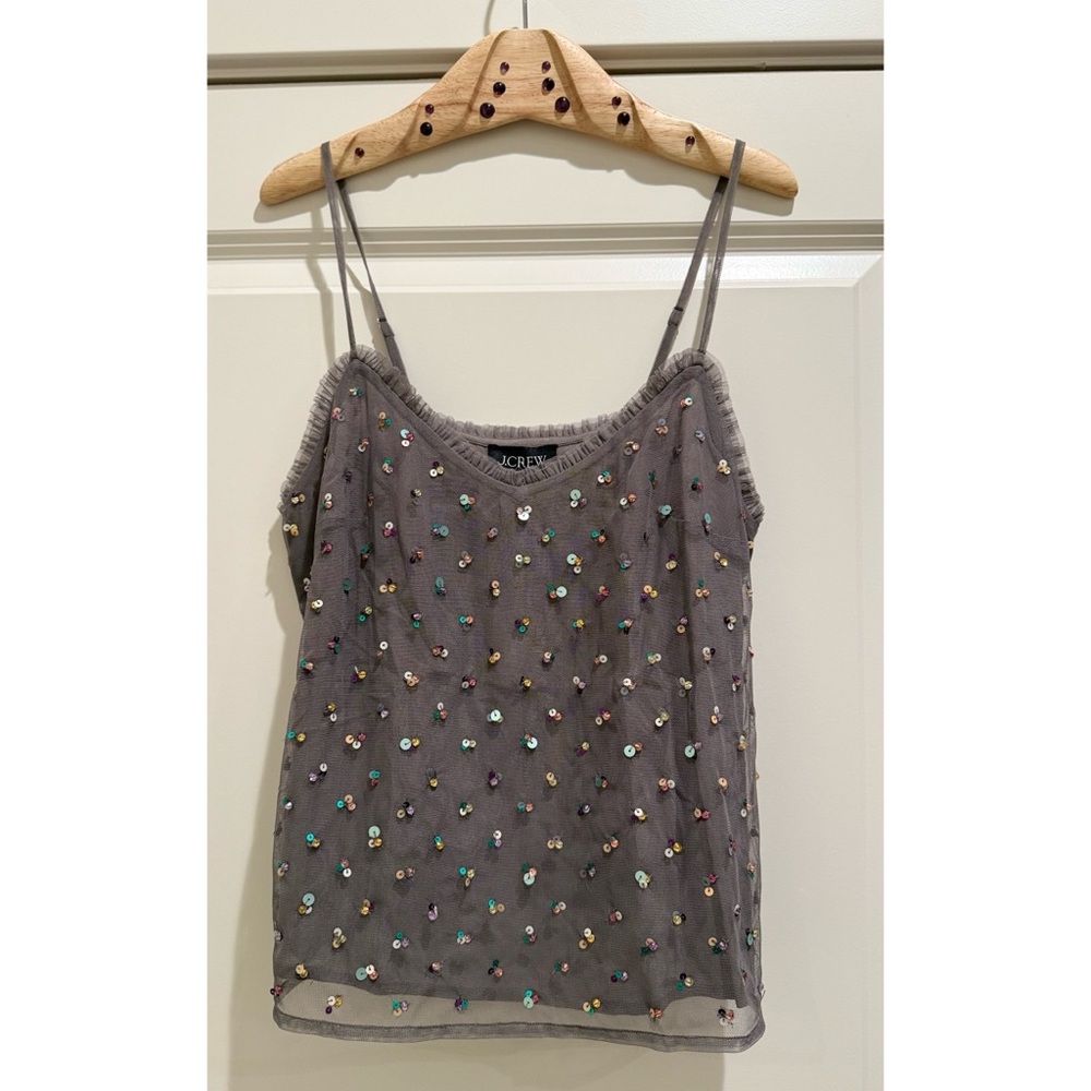 J. Crew Collection Ruffle-trim Camisole with Embellishments - Picture 5 of 9